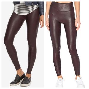 🔥NWT🔥 SPANX Faux Leather Leggings - Mahogany